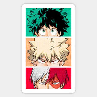 Boku no hero academia + Retro Style Sticker